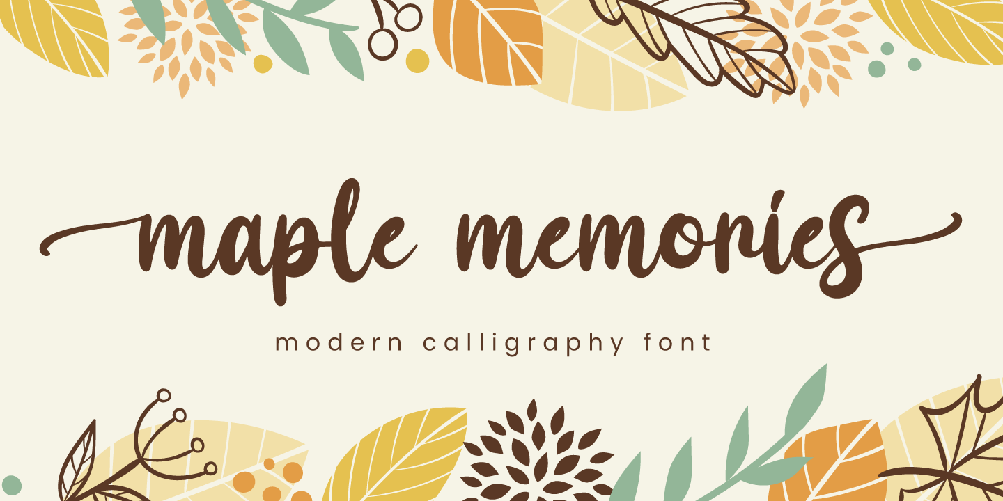 Beispiel einer Maple Memories-Schriftart